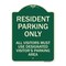 Signmission Parking Resident Parking Only All Visitors Must Use Designated Visitors Parking Area, G-1824-23357 A-DES-G-1824-23357 - alternate 1